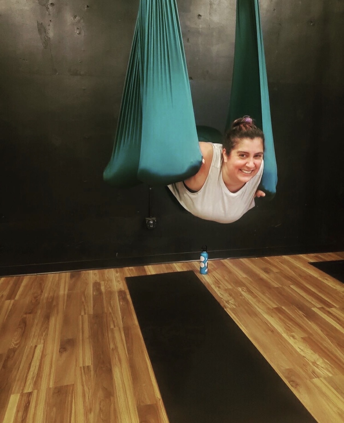 Christina practicing aerial arts